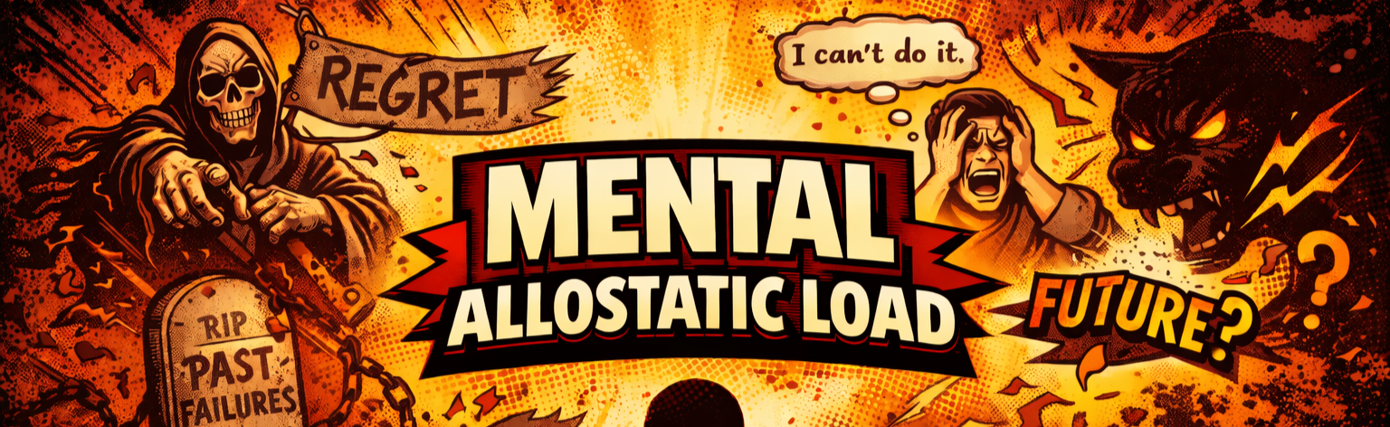 Illustrated drawing depicting mental allostatic load